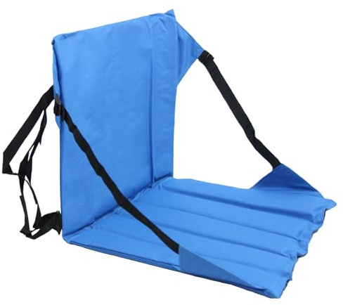 Genérico Asientos De Estadio con Respaldo | Cojín para Gradas con Soporte Dorsal - Cojín Plegable para Sentarse En Suelo Exterior para Playa Picnic Fútbol Conciertos Juegos Barca Tailgating Béisbol