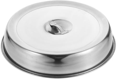 Toyvian Cubierta para Bistec de Acero Inoxidable con Mango Resistente al Calor Tapa Protectora para Cocinar al Aire para Barbacoas y Picnics Fácil de Limpiar y para Lavavajillas