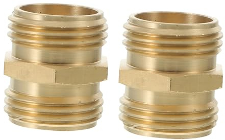 Artibetter 2 Piezas Adaptador Macho Macho de Latón para Manguera de Jardín Conexión Rápida y Resistente para Riego Uso Doméstico Industrial
