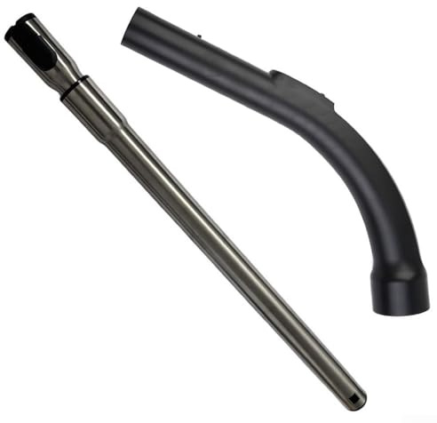 LVYXON Telescopic Suction Tube Handle Set for Miele C1 C2 C3 Vacuum Parts - Adjustable Extension Pipe 62 to 103 cm with Locking Mechanism, Air Flow Control & Honey Nozzle Compatibility, 2 pc
