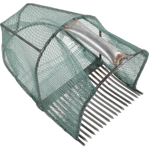 NIYANGLE Cueille-mytille 16 Dents en Acier Inoxydable avec Poignée Ergonomique, Outil de Récolte Portable pour Myrtilles et Petits Fruits, Panier Cueilleur Fruit Jardinage en Plein Air