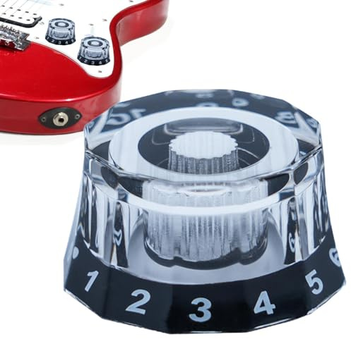 Volume Knobs - Acrylic Size 2.1cm 2.58cm 4.5g | Dodecagon Design LP Guitar | Knobs | Speed Control Knob Guitar Accessories | Bass Volume Tone Knob Potentiometer Cap Twelve-Sided