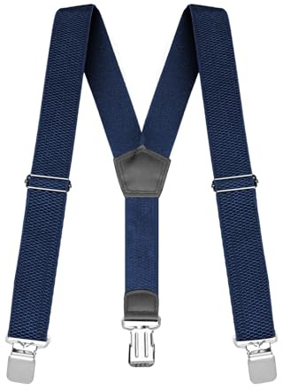 Buyless Fashion Heavy Duty strukturierte Hosenträger für Männer - 48 verstellbare Träger 1 1/2 - Y-Form