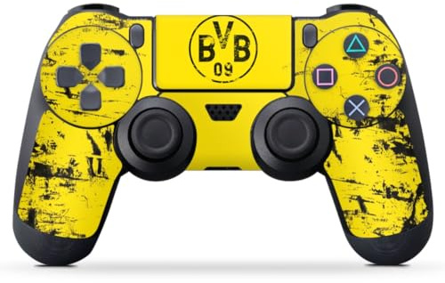 DeinDesign Skin kompatibel mit Sony PlayStation 4 Controller Folie Sticker Borussia Dortmund Offizielles Lizenzprodukt BVB