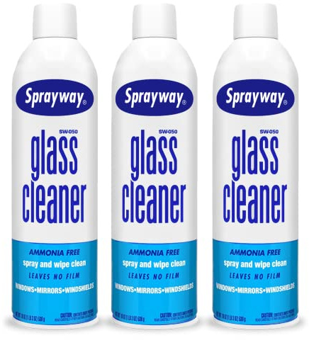 Sprayway Glass Cleaner, SW-050 19 oz Cleaner for Auto and Home for a Streak-Free Shine, Deep Cleaning Foaming Action, Safe for Tinted & Non-Tinted Windows, Ammonia Free Foam Glass Cleaner, Pack of 3