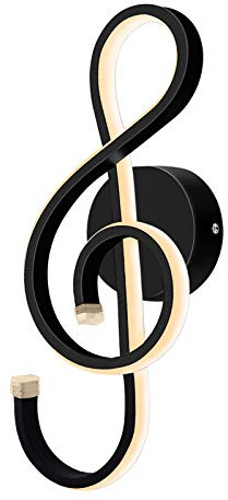 KAWELL 22W Kreative Moderne LED Wandleuchte Innen Wandlampe LED Licht | Aluminium, Musiksymbol Kunstdekoration, für Schlafzimmer Wohnzimmer Lounge Café Korridor Treppen