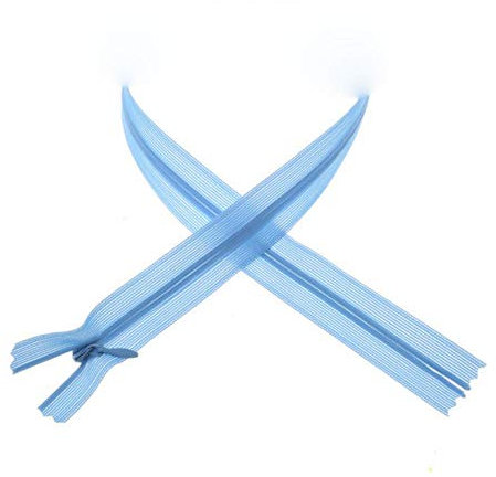 10 Stück Mix 3# Nylon Invisible (12-20 Zoll) 30/40 / 50CM Seidenreißverschlüsse Nähen Schneiderzubehör 20 Farben, hellblau, 10 Stück