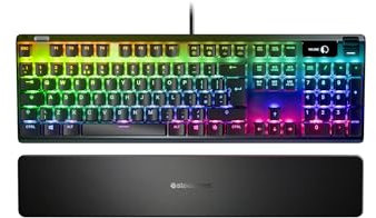SteelSeries 64627 APEX PRO Gaming-Tastatur Beleuchtet, Handballenauflage, USB-Anschluss Deutsch, Qwert, Standard, Schwarz