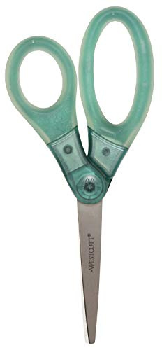 Westcott 8 Gel-Grip Multipurpose Scissors for Office and Home, Green