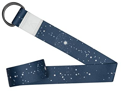 yogadesignlab | The Yoga Strap | Luxurious, Extra Long, Super Soft, Eco Printed | Studio Quality, Adjustable | Safely Stretch Further and Hold Longer | 8 ft Long (Celestial, 8ft)