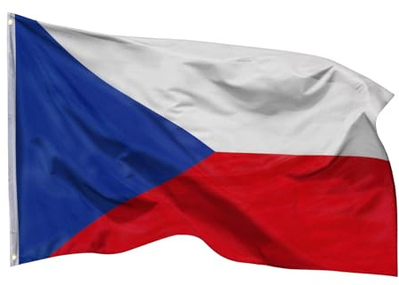 Aricona Tschechien Flagge 90x150cm - wetterbeständige Fahne mit Messingösen, 100% Polyester, robuste Doppelnaht & in lebendigen Farben - ideal für Flaggen-Liebhaber
