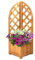 NIGMA Garden Rectangular Wooden Planter Lattice For Vines Garden Climbing Flower Plant Pot Box Garden Patio Wood Trellis Panel (Corner) (10/702)