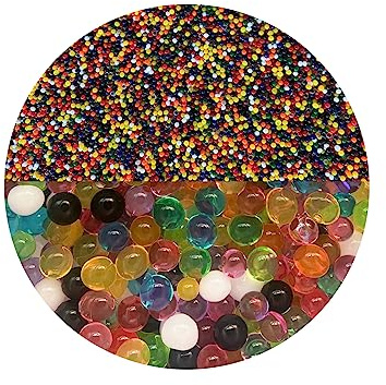 trendfinding 100 g wasserspeicherndes Deko Granulat Bunt, Korngröße 3.5-4 mm, Dekoration für Blumen und Pflanzen, 10 Liter sehr ergiebig, vielseitig einsetzbar