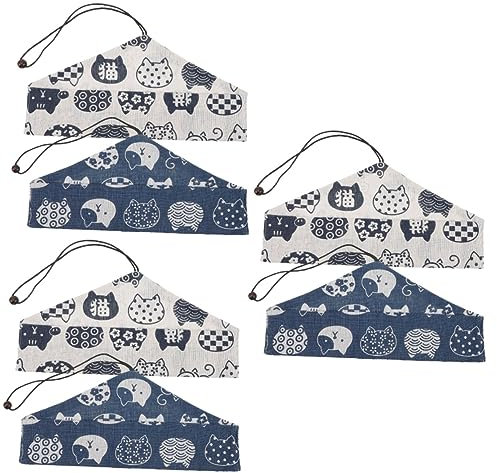 BESTonZON 6piezas Bolsas De Almacenamiento para Cubiertos De Estilo Japonés De Fundas De Cierre De Cuerda para Uso Cocina y Viajes Reutilizables y Lavables
