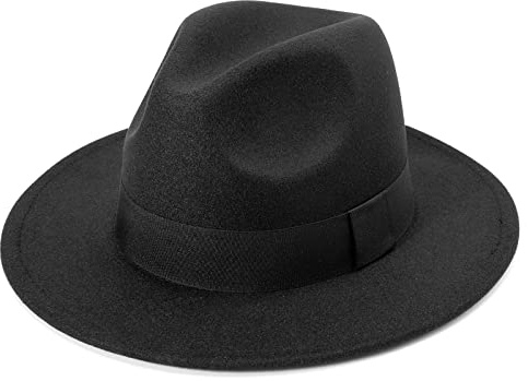 DRESHOW Cappello a tesa Larga Fedora per Donna Cappello Floscio Panama Retrò con Fibbia per Cintura