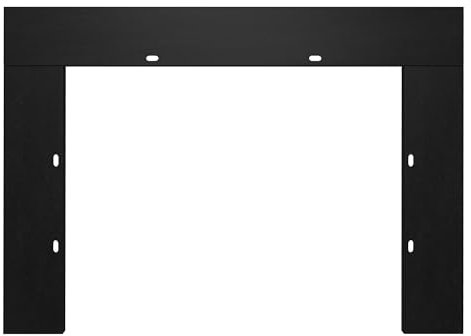 Dreamflame Electric Fireplace Trim Kit for 30inch Fireplace Electric Inserts, Metal Construction Plates, Black-B09R1XMZ4X