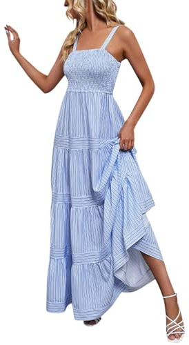 FeiBeauty Retro Kleider Damen Festlich Kleid Mit Taschen Sommerkleid A Linie Hochzeitsfeier Strandkleid Weiss Partykleid Elegant Sommer Kleidung Für Leinenkleider