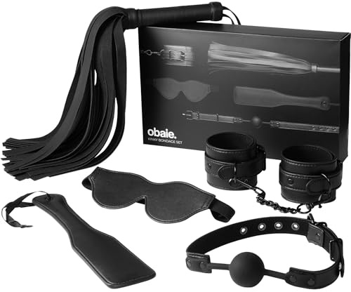 Obaie Kit de Bondage - Kit BDSM de 5 Jouet Adulte pour Débutants - Coffret BDSM Accessoires Sexuel Pour Adulte - BDSM Set Kit Sexualité Couple - Kits de Bondage pour Couples - BDSM Accessoire