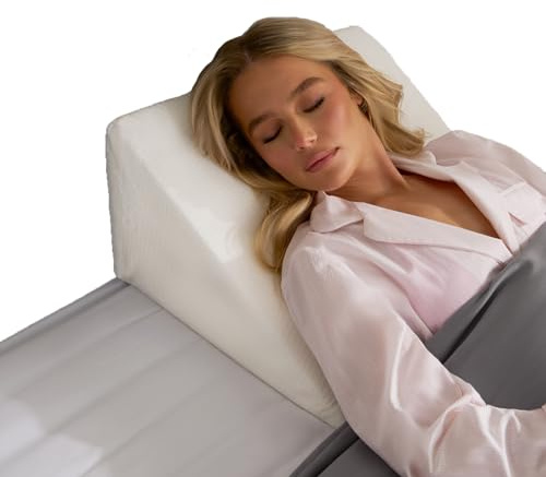 OHS Wedge Pillow, Comfy Wedge Pillow Support Cushion for Bed Orthopaedic Foam Wedge Pillows for Acid Reflux Back Pain Heartburn Snoring Improve Breathing Raised Cushion