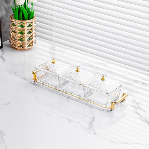 STARRY G Serving Box Set, Snack Serving Platter with Lid, Serving Tray with 3/4/6 Pack Removable Dish Bowls, Divided Serving Relish Bowls for Snacks Nuts Fruit Appetizer Dessert Candy Condiment