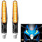 Intermitentes Moto Homologados, Intermitentes Moto, LED lndicadora Universales, Luces LED Para Motocicleta, Universal Piscas Moto, Mini Intermitentes Moto, para Motocicletas,Coches de Pedales