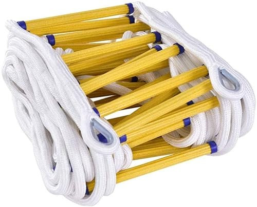 ZXXDSMYF Escape Rope Ladder Emergency Fire Escape Ladderssoft Safety Ladder With 2 Carabiners Escape From Window Balcony