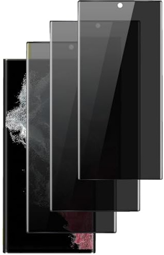 DYNASCO 3 Stück Sichtschutz Schutzfolie für Samsung Galaxy S10, 9H Härte Privacy Anti-Spähen Panzer Schutz Glas Displayschutzfolie Samsung Galaxy S10, Fingerabdruck-ID Nicht Unterstütze, Kratzfest