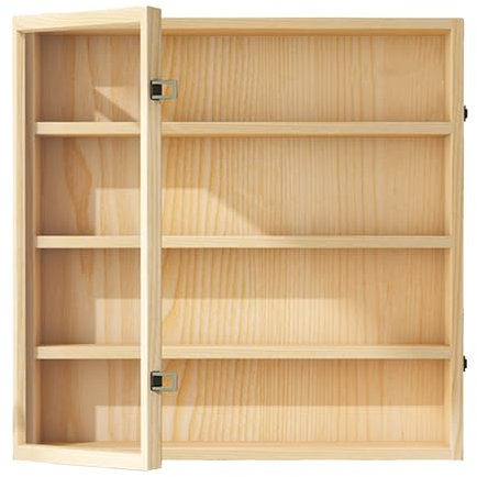 Sammlervitrine aus Holz für Spielzeug und Figuren, Wandmontage, Aufbewahrungsregal für Zuhause, Wohnzimmer, Schlafzimmer, Büro, Spielzimmer, 50 x 10 x 85 cm, 8 Schichten
