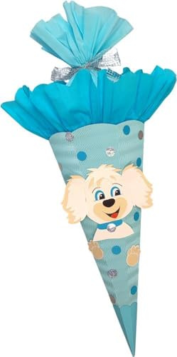 Schultüte Bastelset Hund vorgestanzt von Prell- 3D-Wellpappe - Junge/Mädchen- Einschulung ? Zuckertüte ? Schulanfang