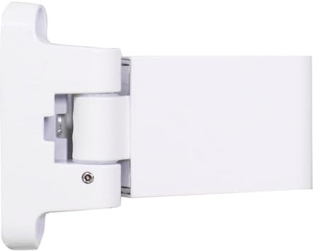 Monlech Charnière de porte contemporaine en PVC blanc robuste, chute de 18 à 21 mm, capacité de 25 kg, finition peinte, montage en surface, alliage de zinc et fer, 1 pièce