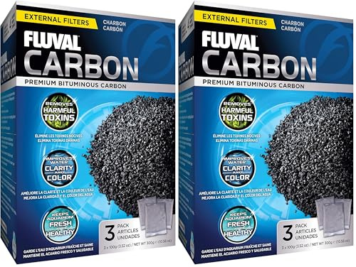 Fluval Média de Filtration 3x100 g Charbon (Lot de 2)