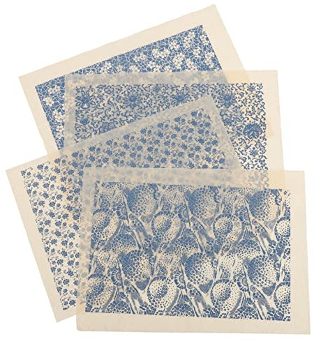 Angoily 4blätter Teiliges Clay Transfer Paper Für Keramik DIY Zubehör Hochwertiges Schnittfestes Unterglasur-dekorpapier Chinesischer Antiker Stil Hitzebeständig Für Handgemachte Töpferkun
