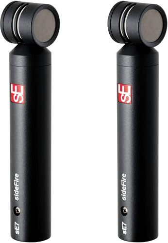 SE ELECTRONICS sE7 sideFire XLR Small Diaphragm Condenser Microphone with 90° Rotated Capsule - Professional Instrument Microphone for Drums & Guitar in Studio or on Stage - Music Recording Mic, Pair