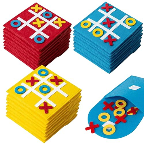 24 Pezzi Tic Tac Toe, 3 Colori Tic Tac Toe Mini Gadget,Giochi di Partito Tic Tac Toe,del Tris Adatto per Compleanni, Festa dei Bambini, Famiglia, Scuola, Feste, Giocattolo