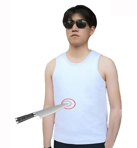 Chaleco antipuñaladas oculto anticortes de nivel 5, chaleco de protección contra puñaladas para hombre, corte ajustado, antipuñaladas de nivel 4, ligero y transpirable, para protección policial.