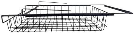 Generic Panier de Rangement à Tiroir Coulissant Suspendu Organisateur sous Étagère Support de Placard En Fer Robuste Adapté pour La Cuisine et Le Bureau, Noir moyen
