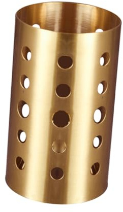 Porte-couverts en Acier Inoxydable, Panier de Baguettes Ventilé Cuisine | Boîte à Ustensiles Minimaliste, Usage Maison ou Restaurant, Léger et Pratique, Coloris Or