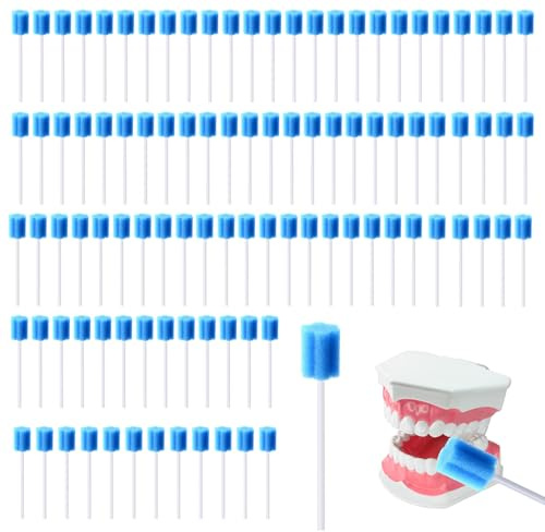 ALONK 100 Stück Mundpflegestäbchen, Mundpflegestäbchen Schaumstoff