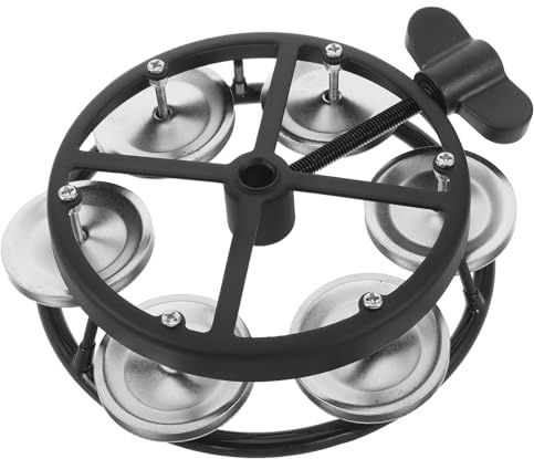 Baluue Pandereta de Hi-Hat con Platillos de Campana Montables y Perno de Fijación Suspensión Doble para Batería Sonido Ajustable Construcción Ligera para Escenarios Musicales