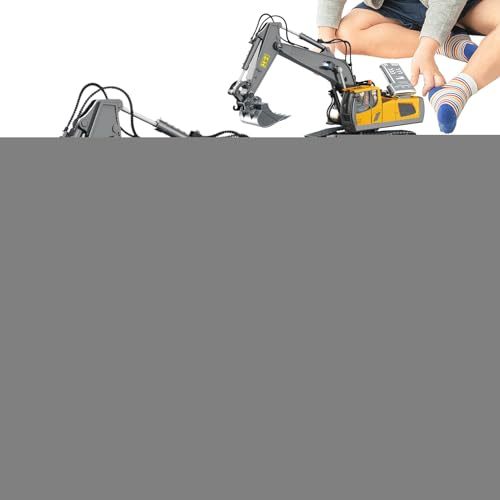 Remote Control Excavator Toy - Construction Vehicle For With Lights And Sounds | Boys Ages 3-8 Years Old Indoor Outdoor Garden Birthday Sandbox Holiday Game