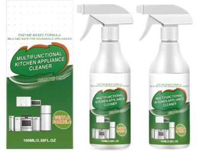 Spray nettoyant multi-usages à base d'ions électrolysés pour la cuisine et les appareils électroménagers, formule naturelle, dégraissant et détachant pour four, friteuse à air chaud, micro-ondes,100ml