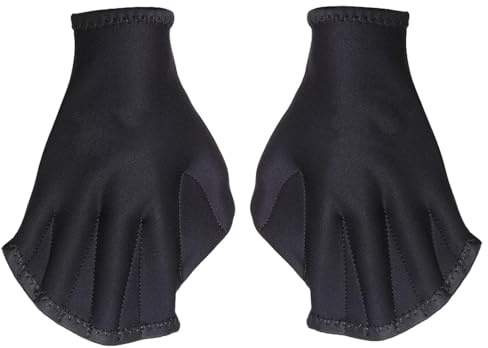 Simhandskar – Termiska simträningshandskar Handvarmt skydd | Surfdykningshandske i neoprenstil | Kallvattenutrustning för simning Surfing Dykning Svart unisex utomhussport