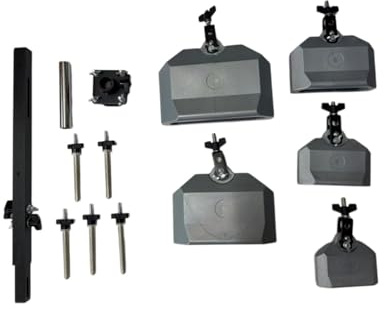 TAIZhiChen Cowbells mit Ständer Mehrstimmig, Grau, 5er-Set Kuhglocken 4, 5, 6, 7, 8 Mit Kombinationshalterung