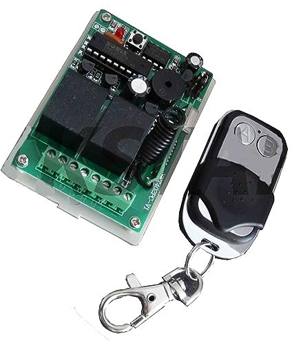 TK Star 24 V 2 canales 433 MHz receptor interruptor interruptor interruptor + 2 botones mando mando a distancia sin potencial se adapta a Homelink Hörmann Novoferm puerta de garaje accionamiento