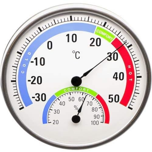 Technoline analoges Thermometer WA3050, rundes Thermo-Hygrometer mit Komfort-Anzeige, analoge Luftfeuchteanzeige