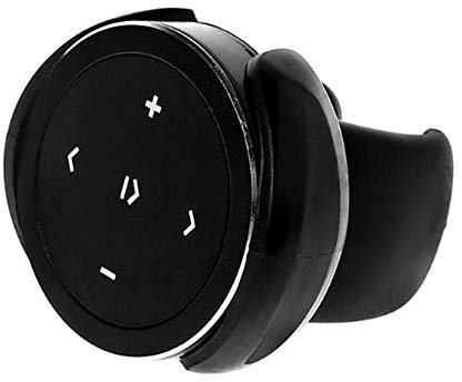 Huamengyuan Bluetooth 4.0 Taste Bluetooth Media, Fernbedienung Multimedia, Bluetooth Empfänger für Auto, Musikempfänger, Fernbedienung, Bluetooth, für Auto, Schwarz