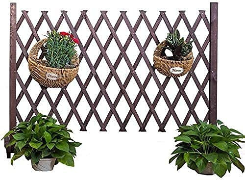 llxyzrzbhd Scherengitter Holz Rankhilfe Holzgitter Rankgitter Holz Outdoor Massivholz dekorative Tier Barriere Pflanzen Kletterhilfe für Einfahrten Hof 5 Größe 818(Color:Brown;Size:250x120cm)