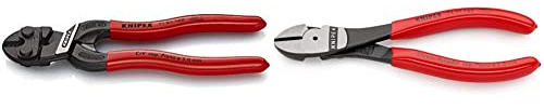 KNIPEX Cobolt S Compact Bolt Cutters (160 mm) 71 01 160 & High Leverage Diagonal Cutter (160 mm) 74 01 160 SB (Product on self-Service Card/in a Blister)