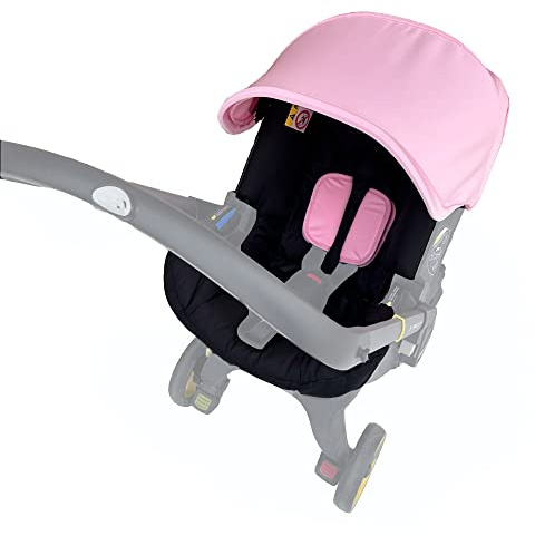 AICTIMO Seat Cushion Changing Kits Clothes, Sun Shade, Stroller Canopy Compatible with Doona Car Seat & Stroller (Pink Black), Pack of 1