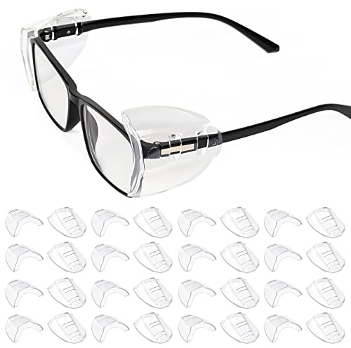 YunTuo 16 Pairs Eye Glasses Side Shields for Prescription Glasses, Slip on Clear Side Shield- Fits Small to Large Eyeglasses